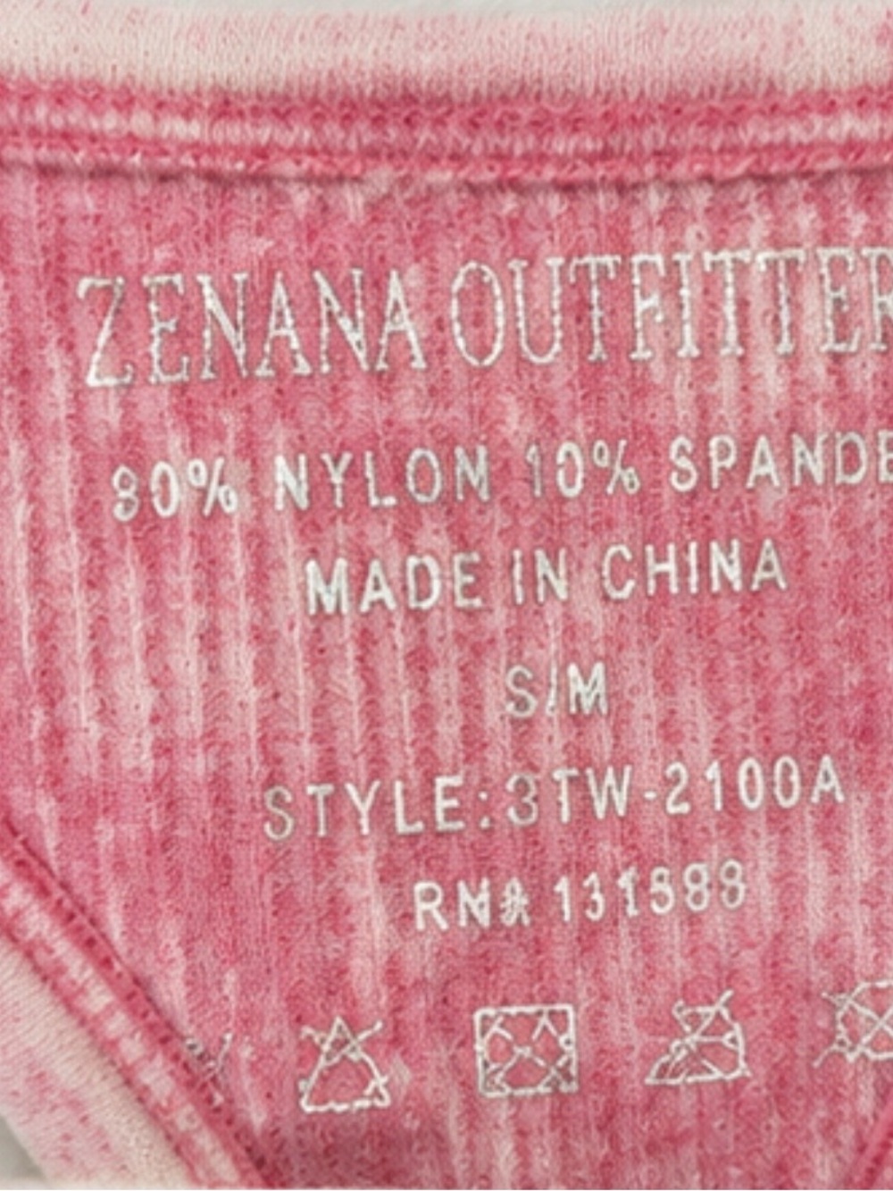 Zenana Outfitters Pink Cropped Ribbed Washed Racerback Tank - Picture 3 of 6